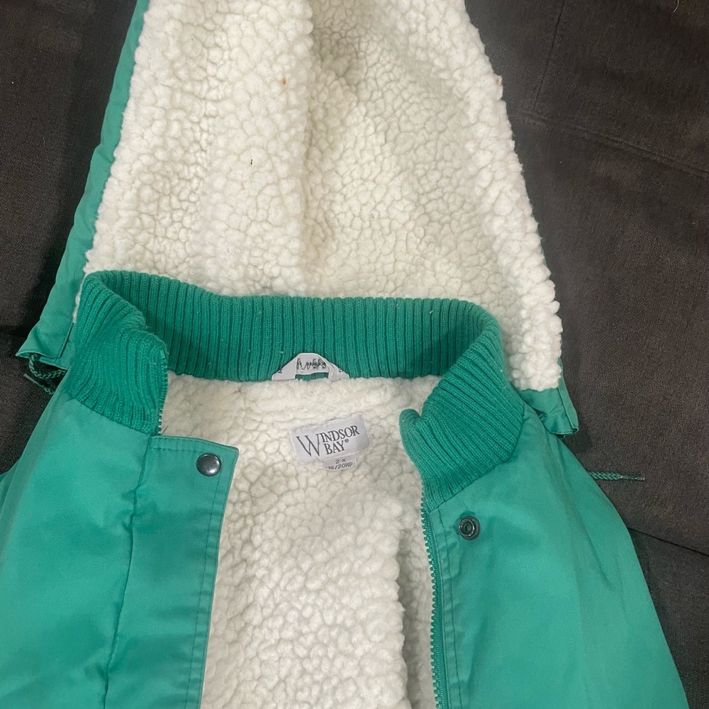 Windsor Vintage Green Women's Jacket with Sherpa Lining